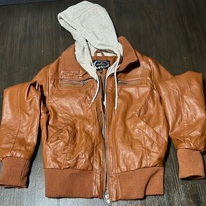 Ambiance fake leather two layer jacket